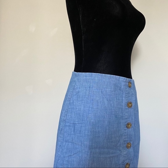 Button down Jean medium denim skirt - Picture 4 of 5